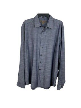Blue Pronto Uomo Men's Button Down Long Sleeve Shirt Size XL